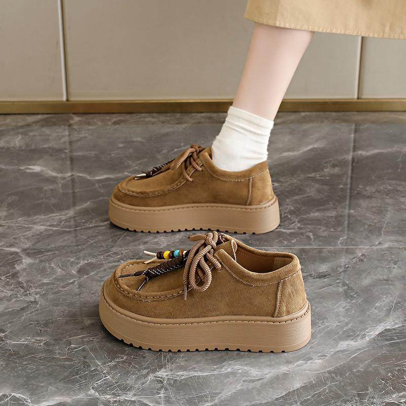 新品女鞋真皮乐福鞋2025新