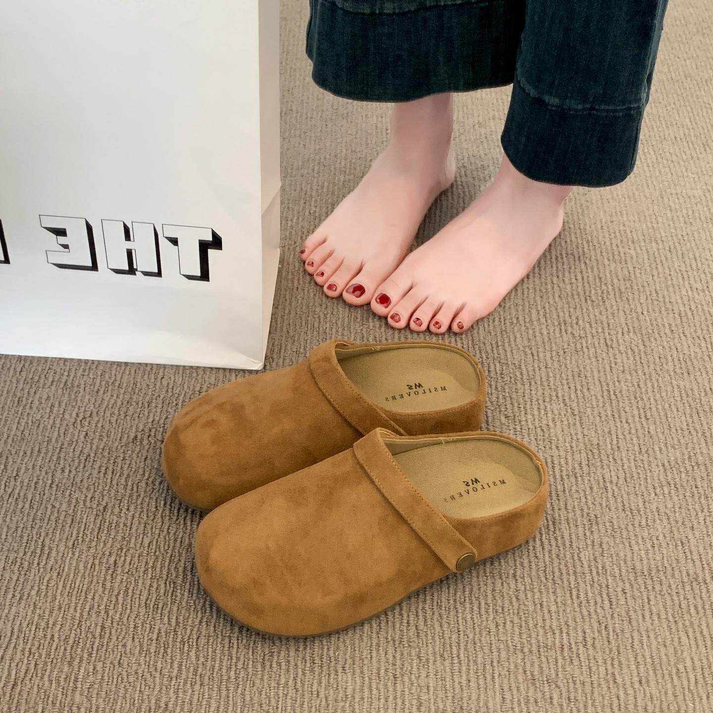 新品内增高厚底两穿勃肯鞋女鞋子2026新款秋季一脚蹬懒人休闲博肯