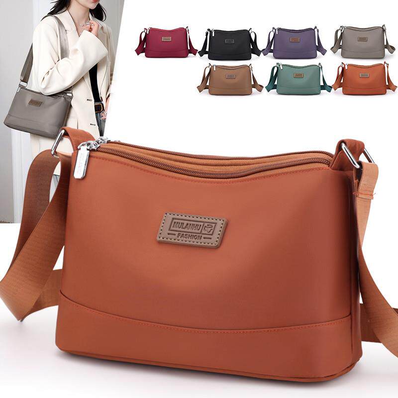 新品2025新款夏季尼龙布包女包休闲百搭三层女士单肩斜挎包轻便枕