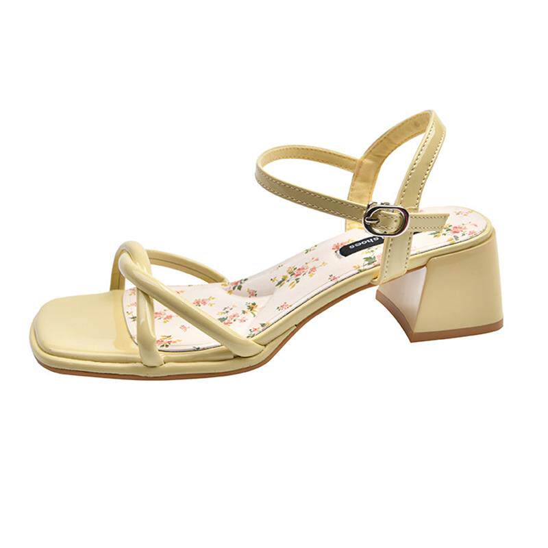 新品绝美气质粗跟凉鞋女夏季外穿时尚高级感2025超火新款配裙子高