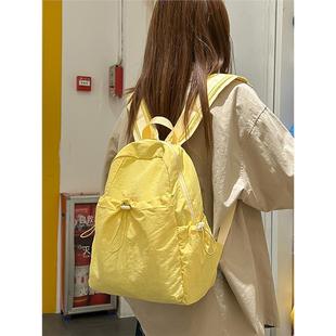 新品韩系ins慵懒风书包女小众高颜值轻便双肩包大学生简约休闲背