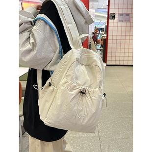 新品韩系ins慵懒风书包女小众高颜值轻便双肩包大学生简约休闲背