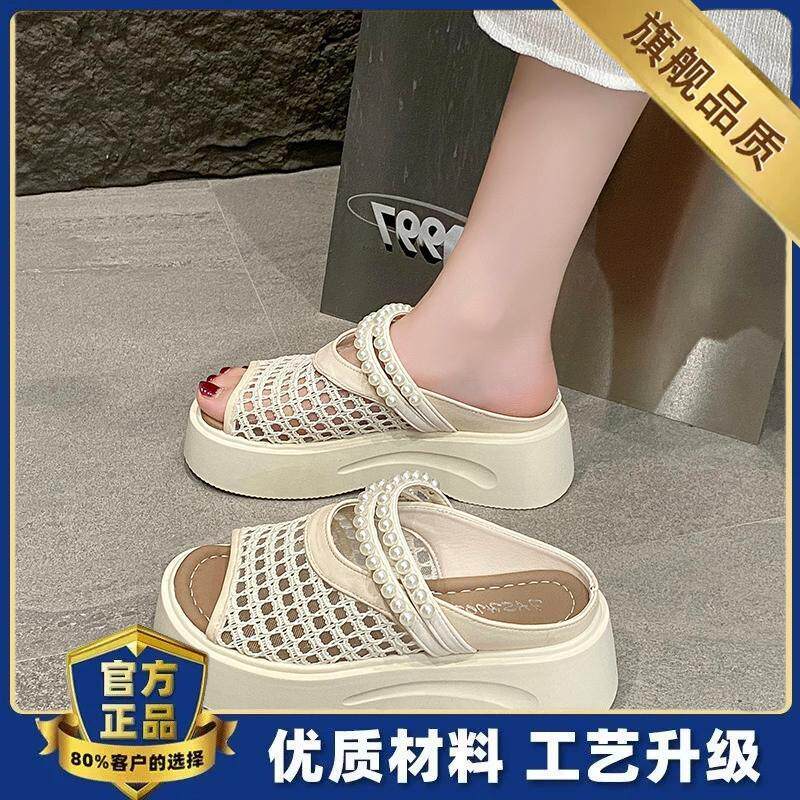 新品法式玛丽珍凉拖鞋女士