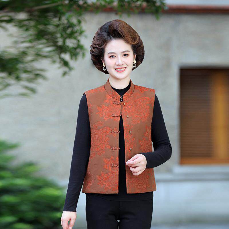 新品2026年流行新品中老年人女装秋季马甲奶奶新中式背心坎肩妈妈