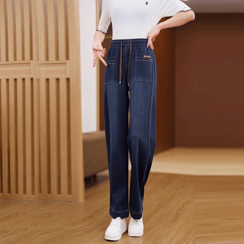 新品2026新款中老年女装妈妈装秋装牛仔裤春秋薄款直筒裤宽松显瘦