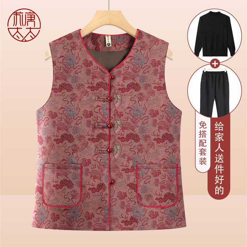 新品中老年人马甲女奶奶春