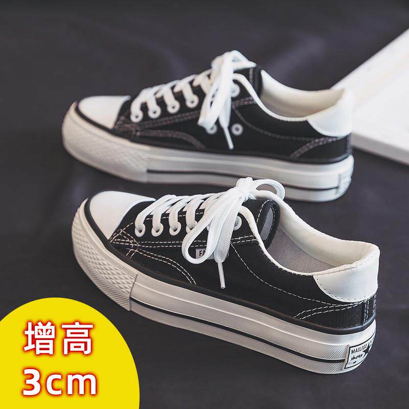 新品夏季透气防臭布鞋厚底