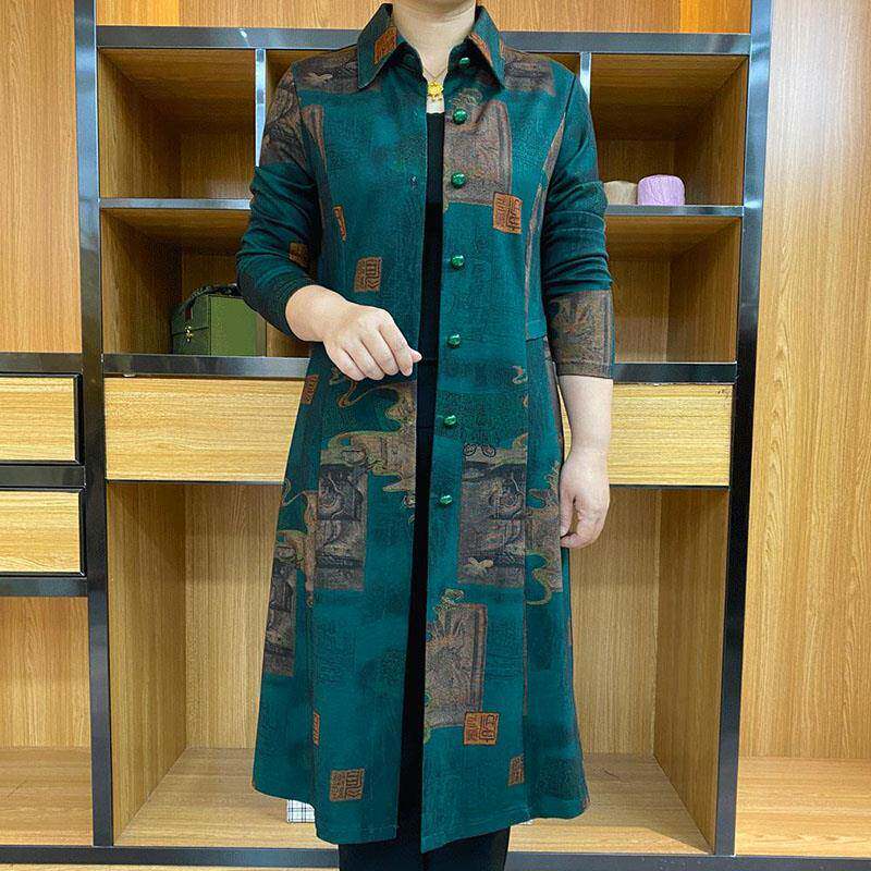 新品2026新款中老年妈妈装大码中长款风衣高档外套女秋季修身显瘦