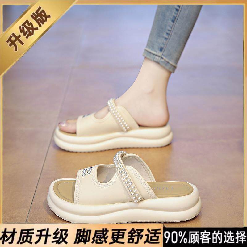 新品仙女风一字凉拖鞋女夏