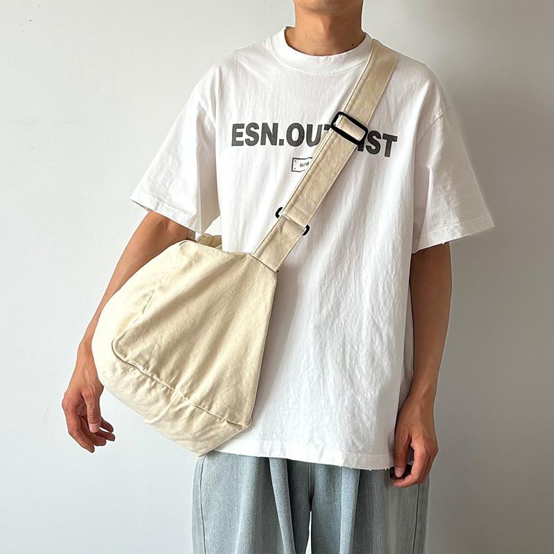 新品时尚帆布包男女生斜挎