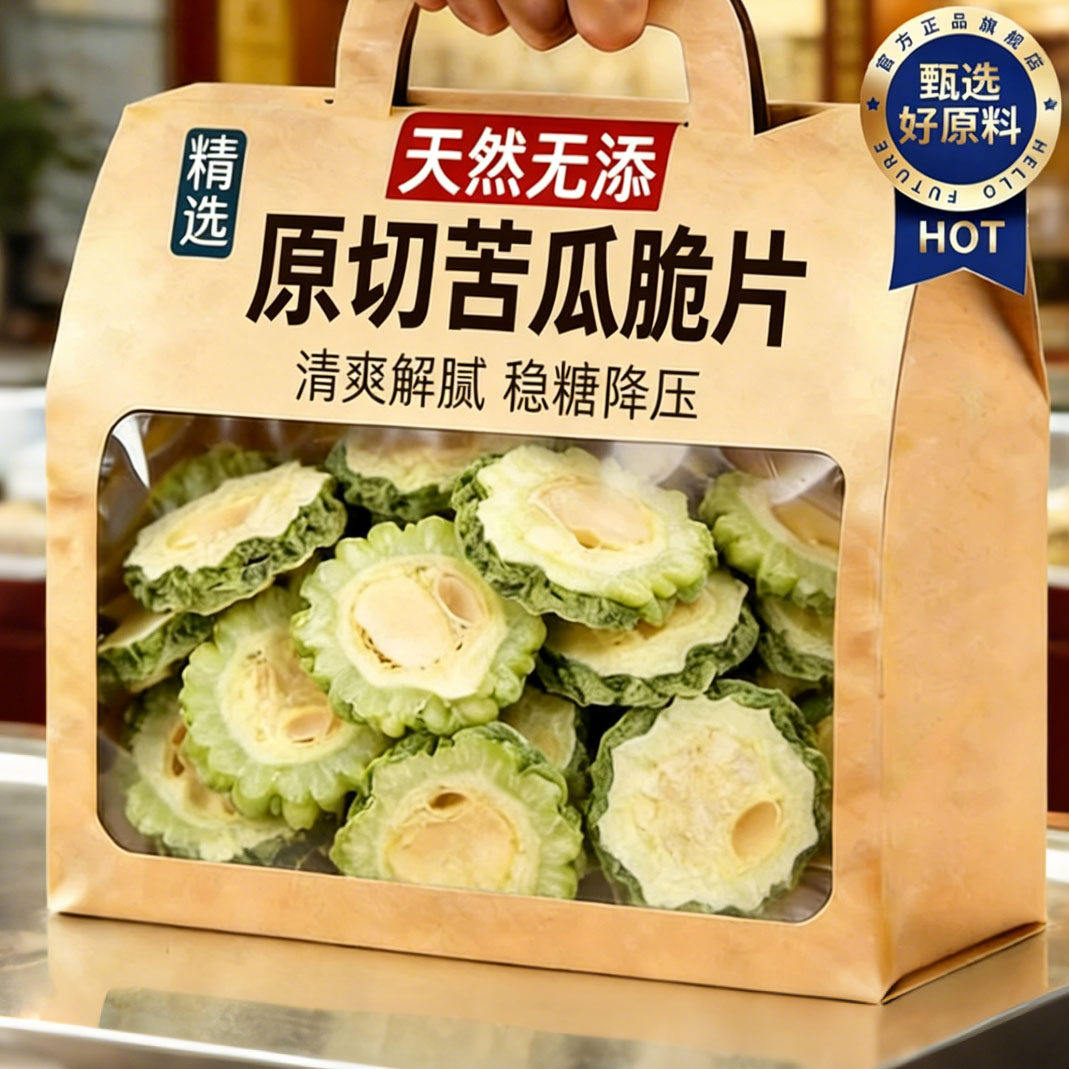 农科院苦瓜脆片蔬菜干无添加糖友控糖清热降火散装特级品质零食