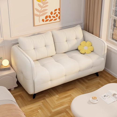 白色小户型沙发简约现代猫抓皮