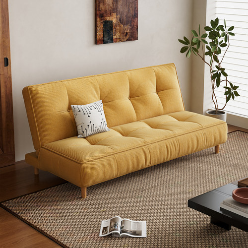 2025新款布艺小户型现代简约折叠两用沙发床出租房双人客厅小沙发