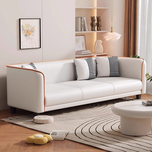 品质皮艺沙发简约现代小户型客厅双人出租房卧室公寓三人简易网红