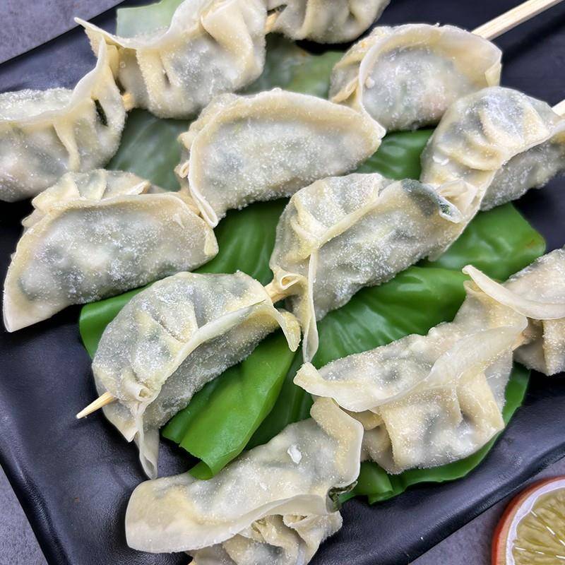 新品猪肉韭菜饺子串商用半成品鲜肉煎饺水饺蒸饺锅贴油炸烧烤食材