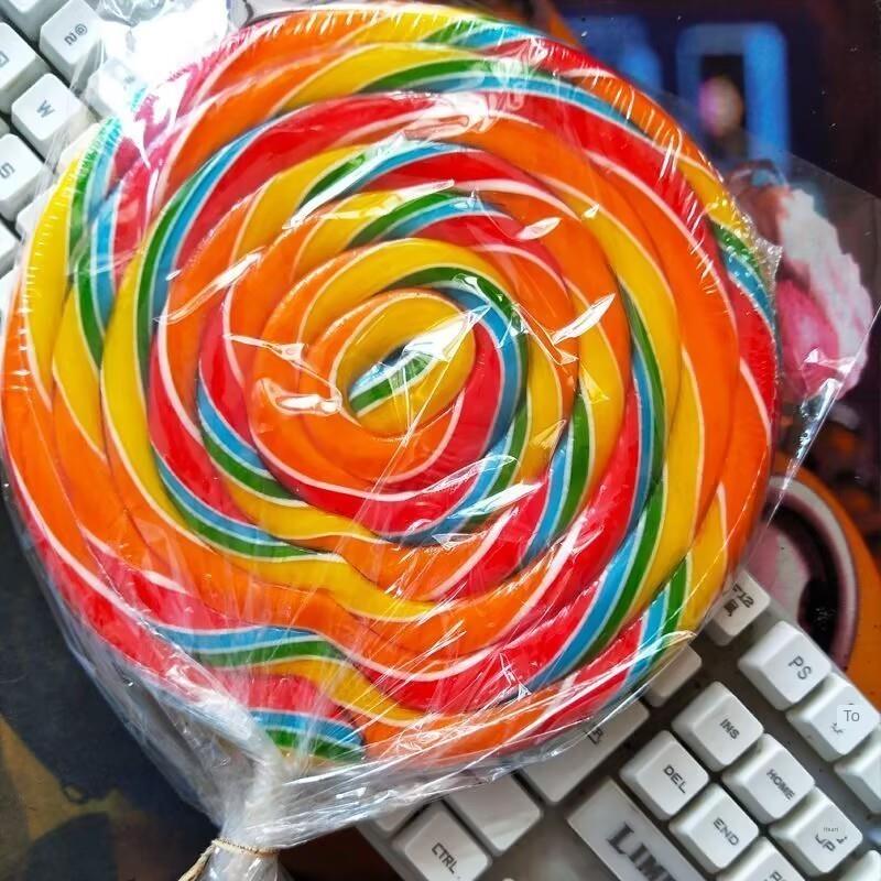 七彩棒棒糖超大波板糖礼物生日糖果零食可爱礼物送女友巨型糖果
