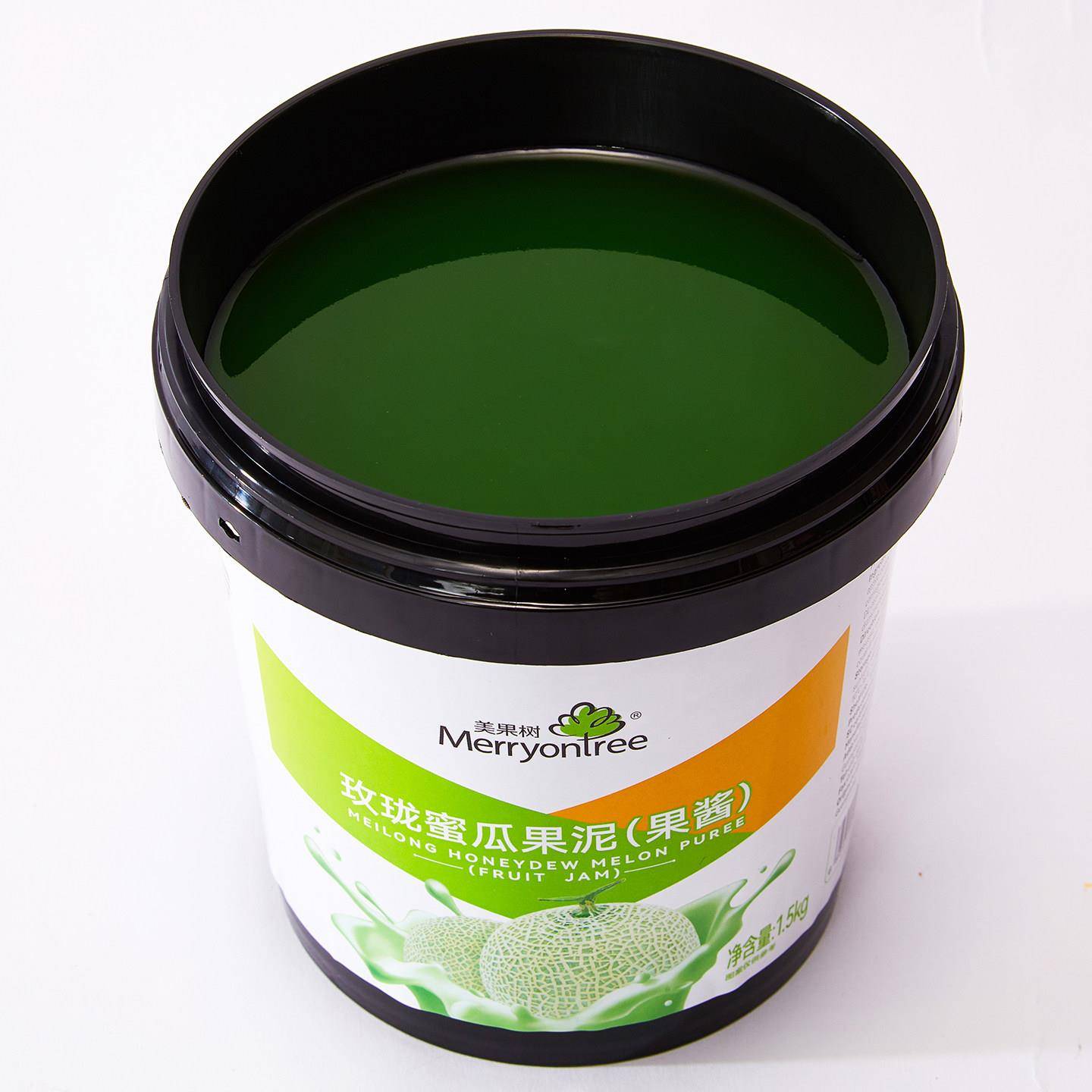 新品美果树玫珑蜜瓜果泥哈密瓜果酱果茸1.5kg慕斯蛋糕甜品冰淇淋