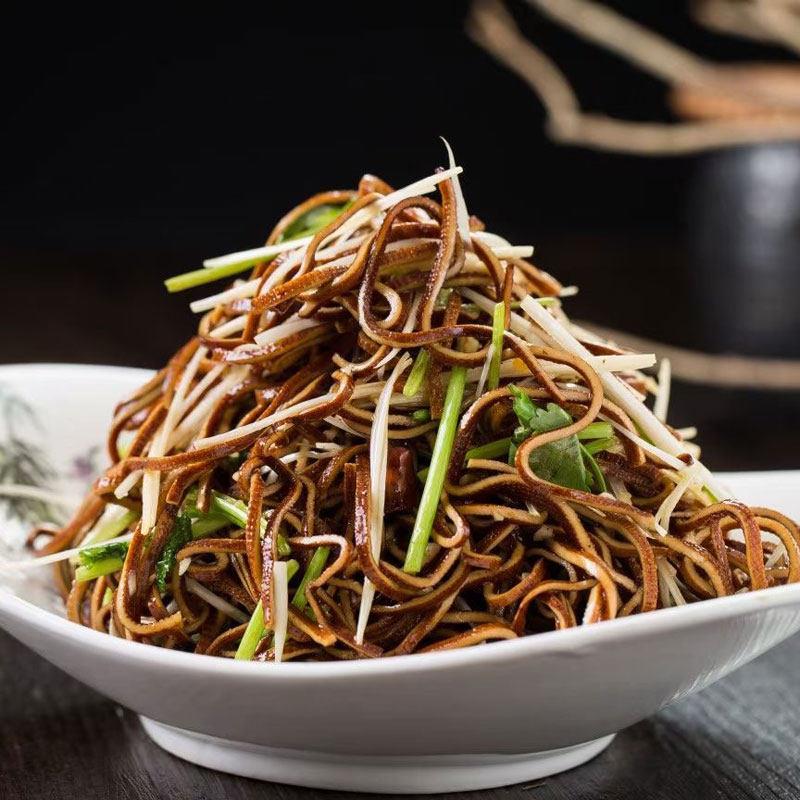 新品五香黑豆丝免切豆腐丝云丝豆丝香辣黑豆皮凉菜即食酒店特色食