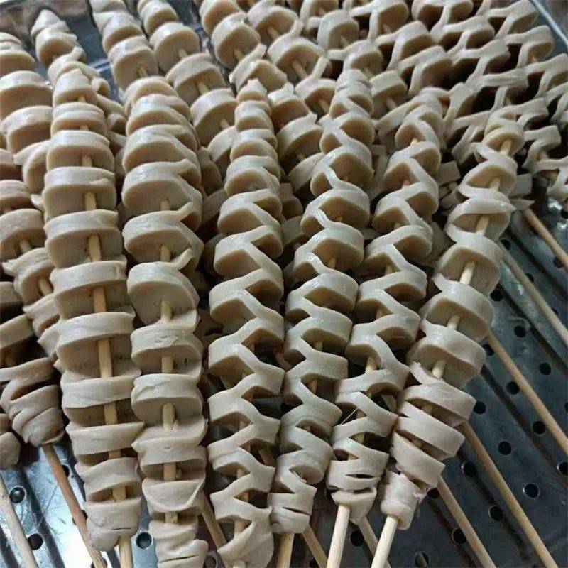 新品大号面筋串烧烤串油炸面筋原味面筋小串铁板火锅素食串串冻半