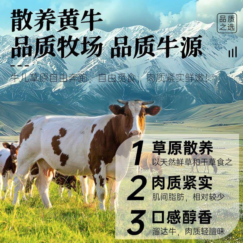 新品鲜切黄牛牛排骨2500g新鲜带肉整根牛肋排牛仔骨冷冻生鲜牛肉图片