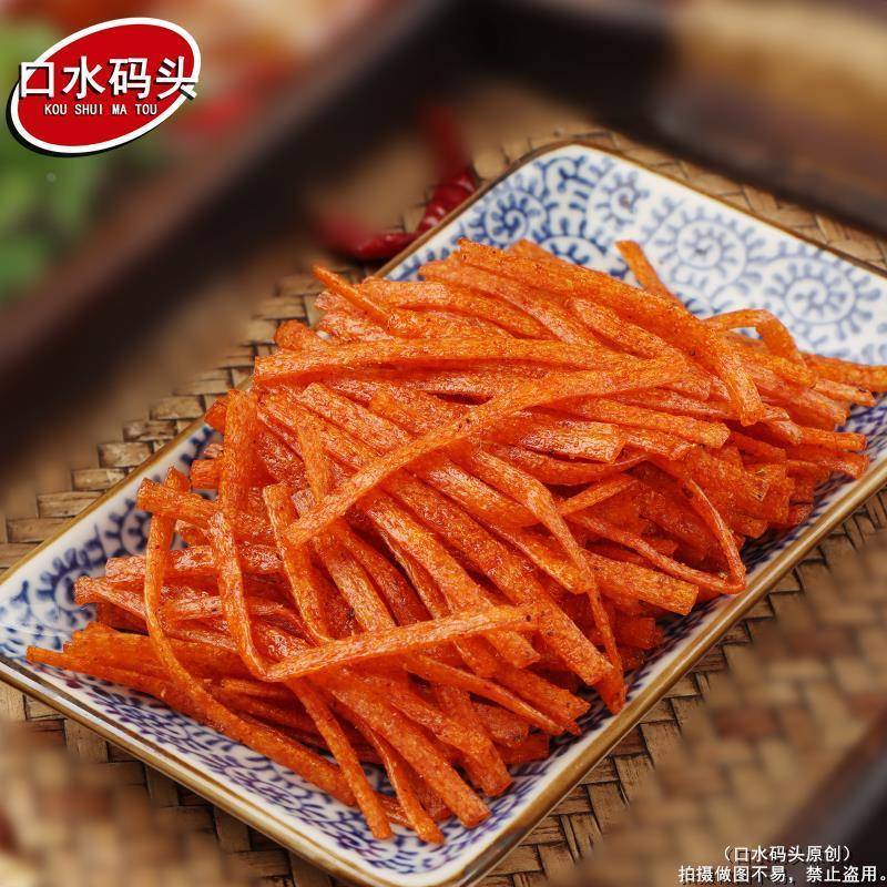 斯娃沙嗲长参丝辣条约21g/袋 小面筋香辣丝90童年休闲办公零食品