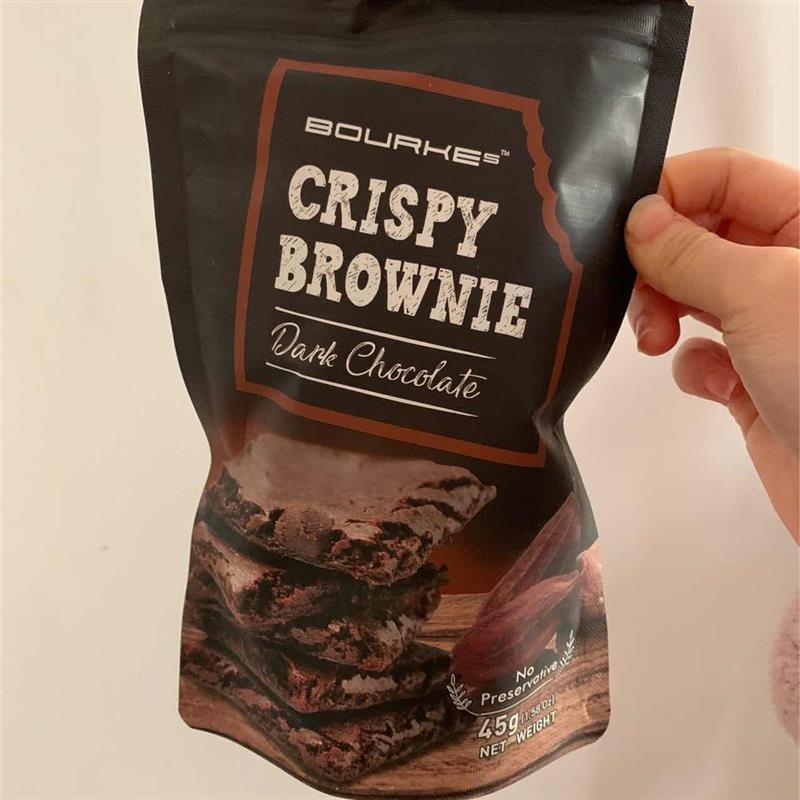 papi酱推荐零食bourkes柏克布朗尼巧克力脆片泰国外国网红45g