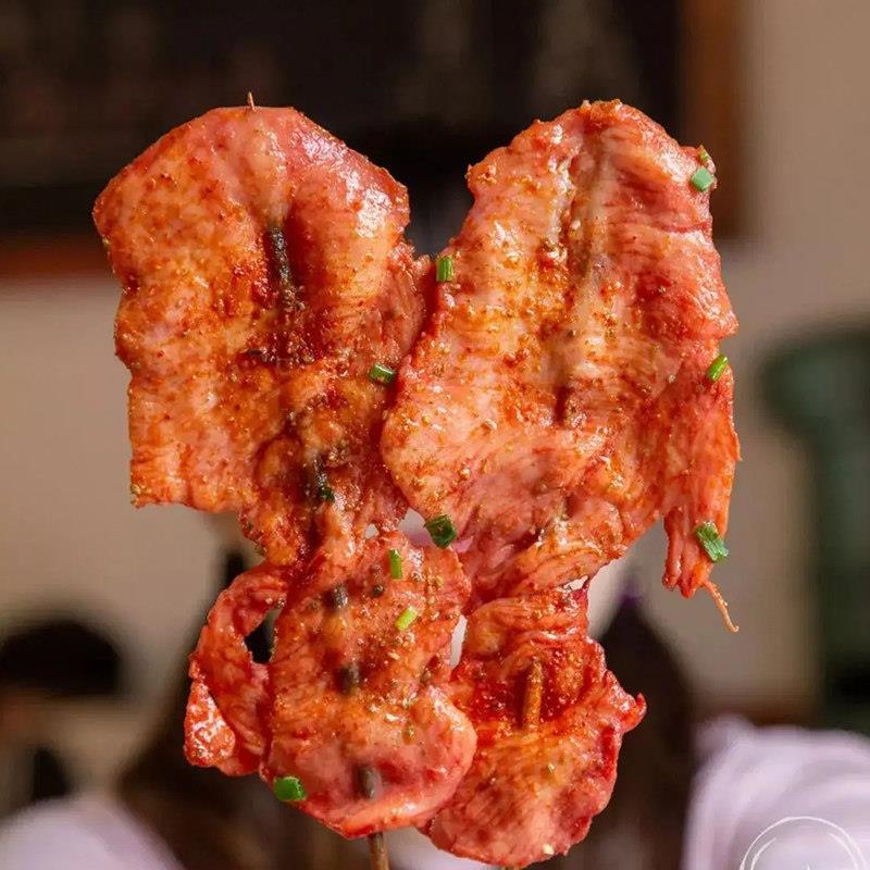 新品大里脊肉串手抓饼炸串大串商用油炸小吃半成品烧烤食材里脊肉