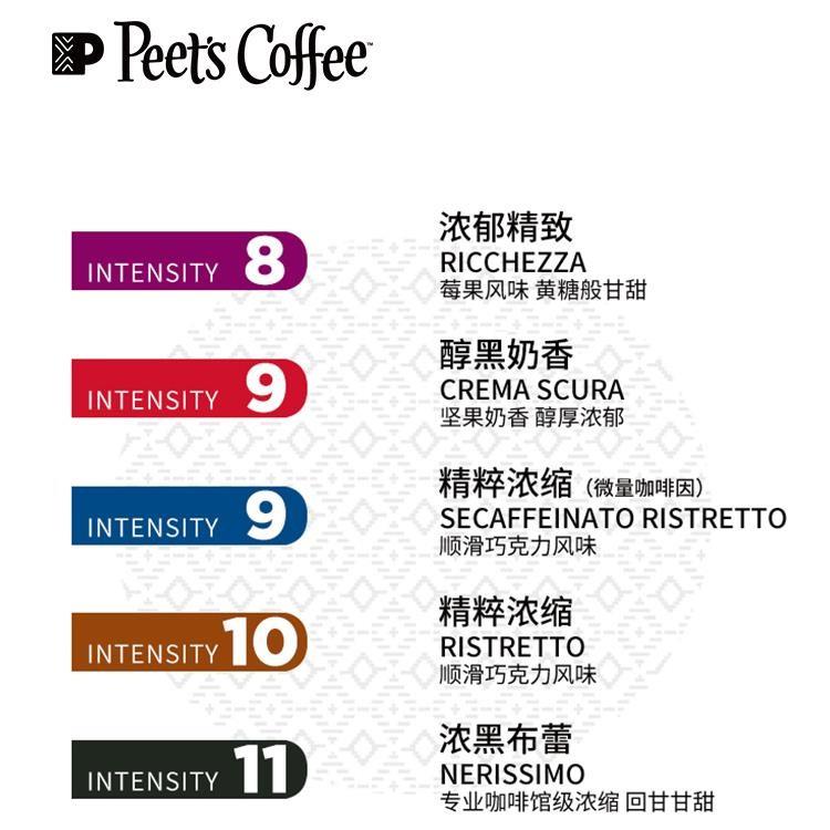 Peets皮爷原装进口胶囊咖啡200颗多风味组合适配nespresso胶囊机