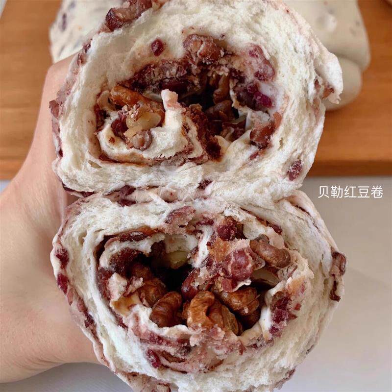 年货红豆贝勒卷中式面点老北京风味速冻早午餐面食半成品夹心馒头