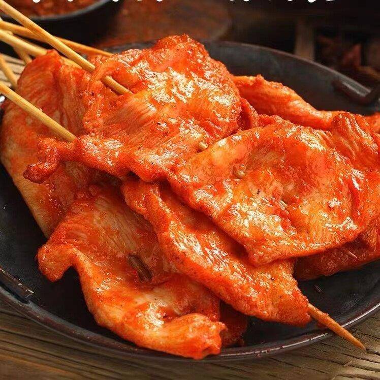新品特大单冻60g*200串里脊肉串铁板烧烤鸡柳鸡肉串里脊肉片整箱