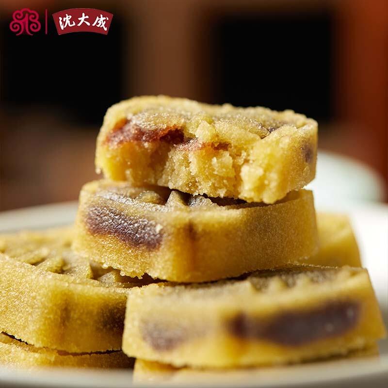 沈大成上海传统老式绿豆糕120g豆沙馅绿豆夏季冰凉茶点心特产零食