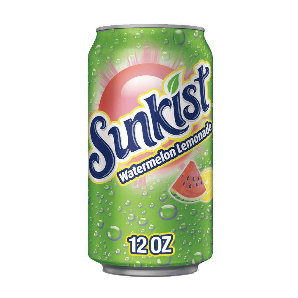 美国进口Sunkist 新奇士橙味芒果草莓青柠西瓜碳酸饮料苏打汽水