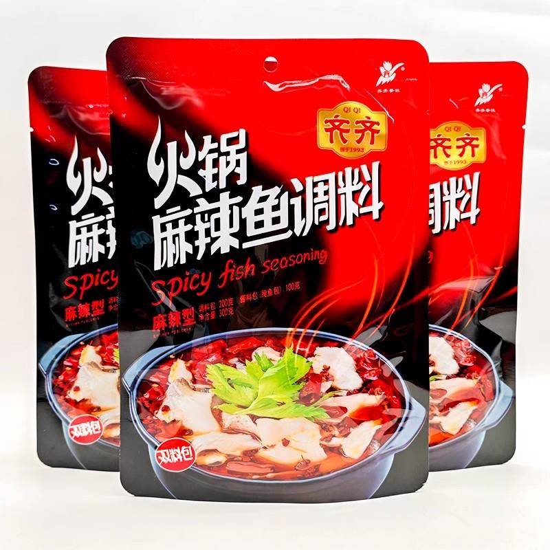 重庆齐齐火锅麻辣鱼调料300g袋装家用烤鱼水煮鱼底料火锅鱼料餐饮