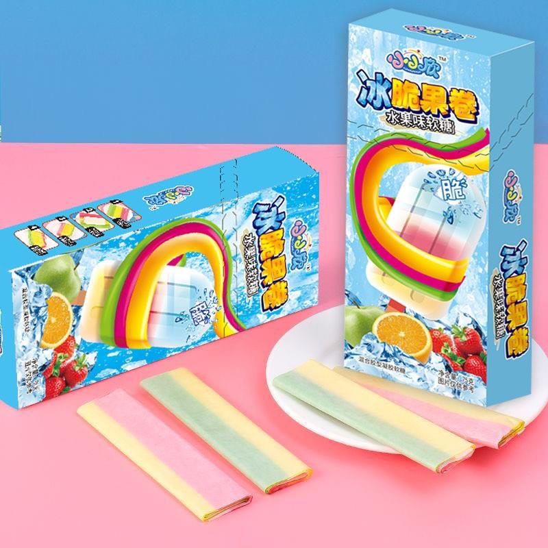 FRUIT ROLL-UPS美国贝蒂卷卷糖平替款冰脆果卷软糖脆皮冰淇淋软糖