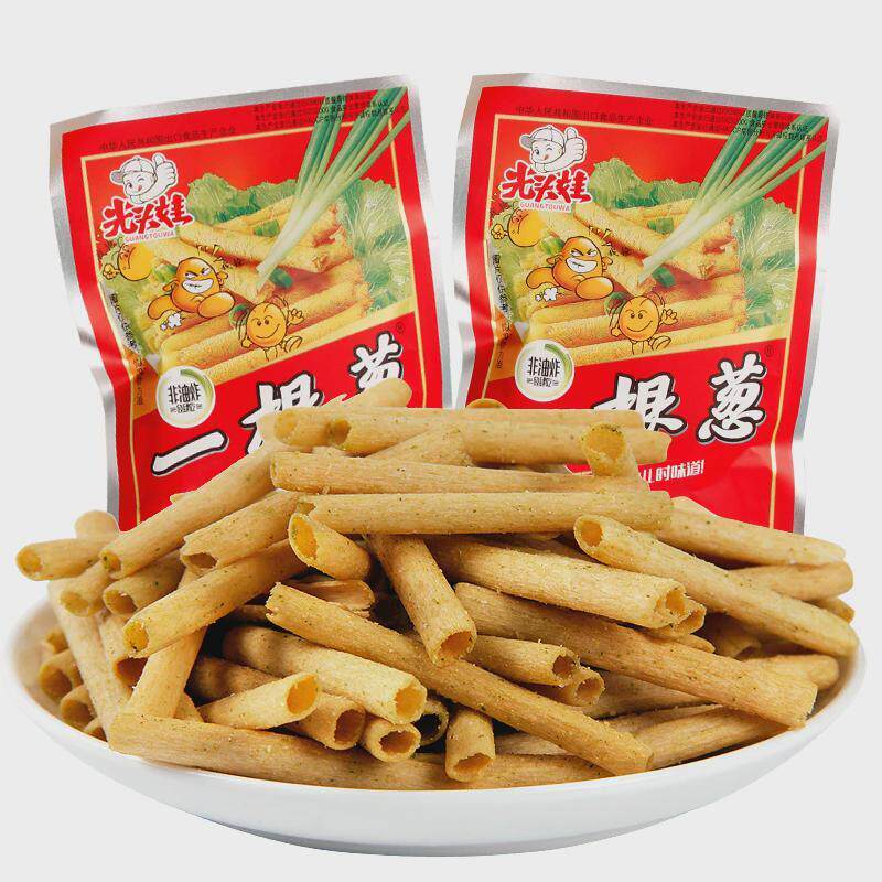 光头娃甘师傅一根葱80经典怀旧零食品特产小吃膨化素食香葱味
