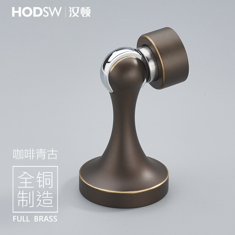 汉顿全铜墙地两用门吸强磁门K碰全铜简约一体门吸