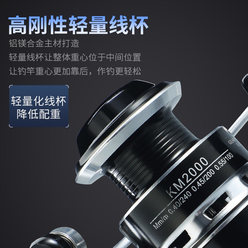 全金属线杯纺车轮海竿渔轮u抛竿微物金属轮矶钓海杆鱼线轮路亚鱼