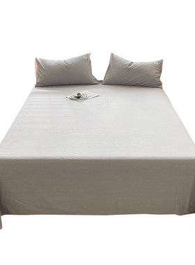 水洗棉床单单件100全棉学生宿舍单人被单枕套三件套2.024新款