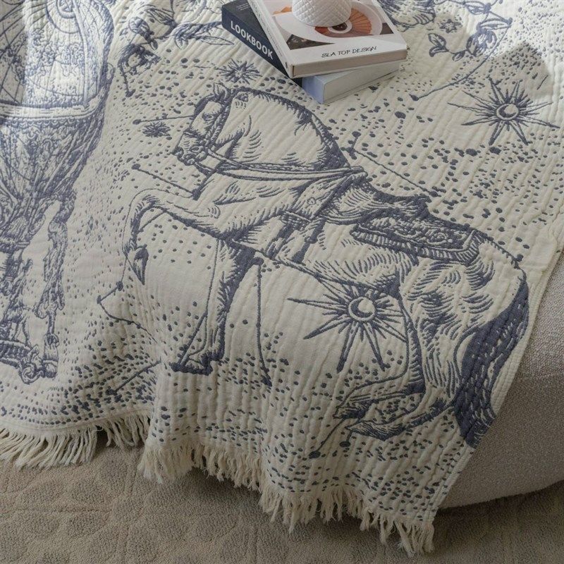 四层纱布盖毯全棉l毛巾被沙发巾时尚个性星空马流苏柔软休闲毯,床上用品,休闲毯/毛毯/绒毯,淘宝优惠券,粉丝福利购,淘宝优惠卷