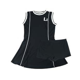 闪光少女 分体泳衣女保守显瘦遮肚G学生新款三件套运动游泳装