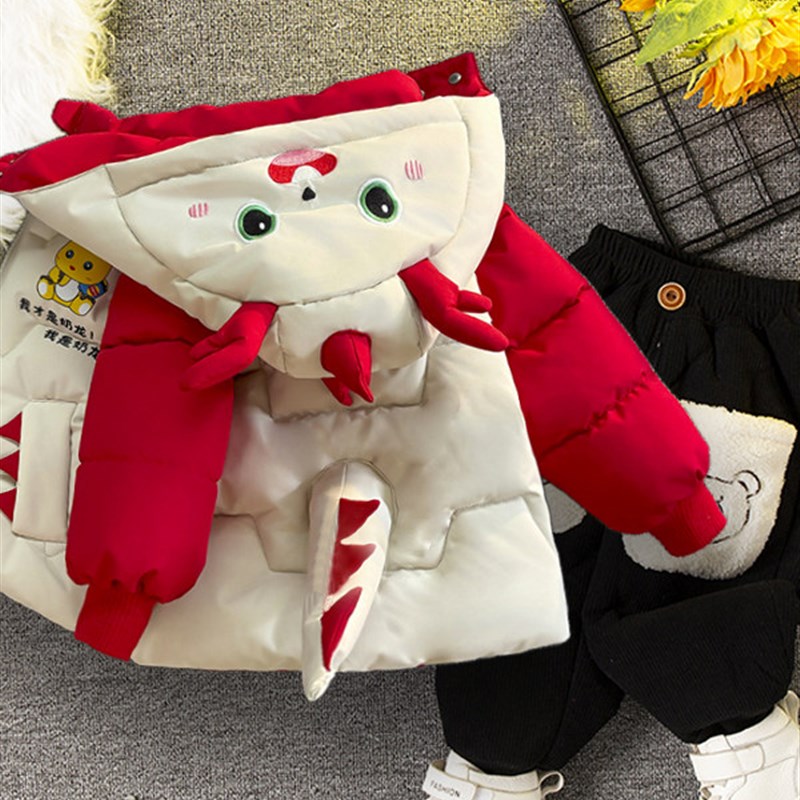 男童羽绒棉服套装2025新款儿童洋气冬加L绒加厚女宝宝洋气两件套