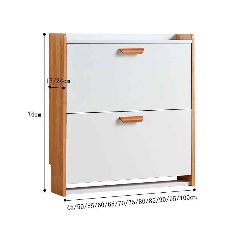 全尺寸超薄两翻斗简约家用进门口楼道宿舍省空间拼色组装窄矮鞋柜