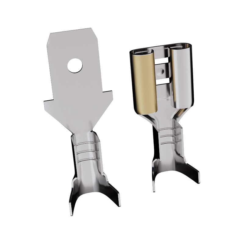 6.3插簧插片接线端子线鼻子铜鼻子端子电线连接器快接头电线卡扣