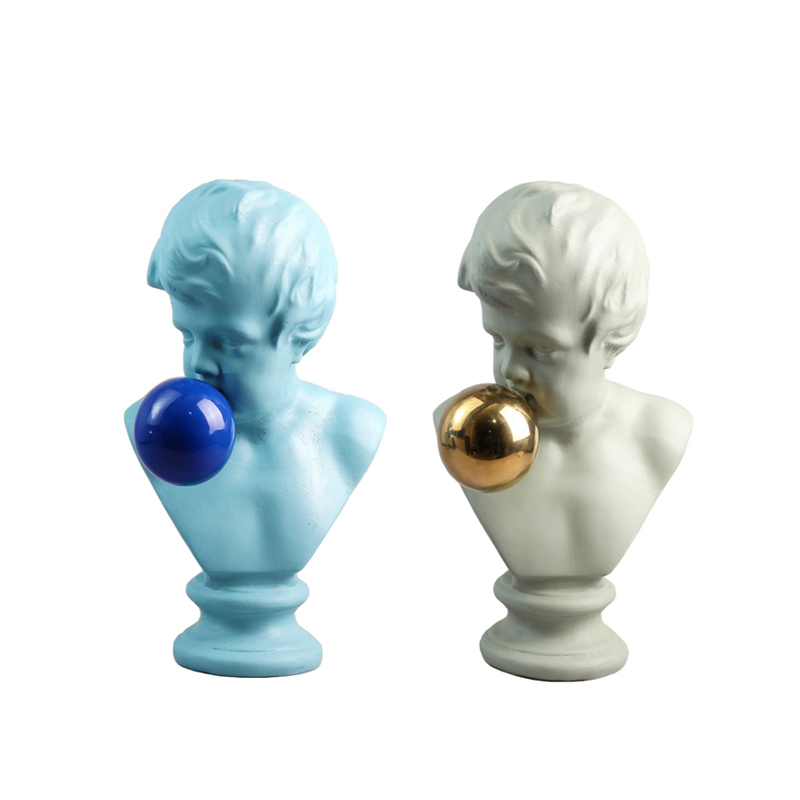 北欧大卫人物雕塑石膏人像摆件客厅玄关艺术样板房家居装饰品摆设