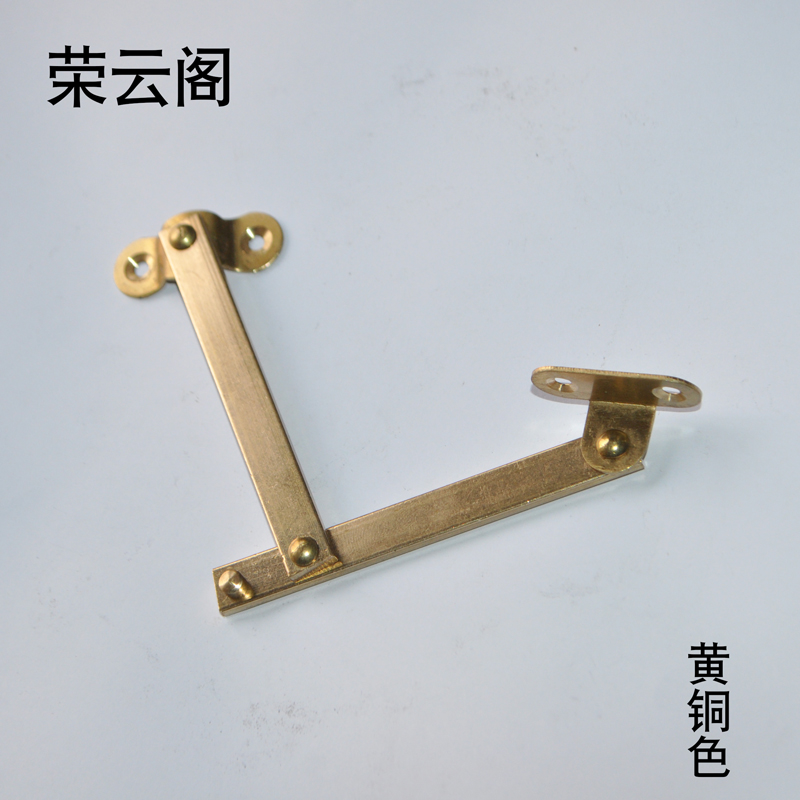 黄铜 中式仿古樟盒子搭件箱扣纯铜樟木箱首饰盒支撑铜活五金配件