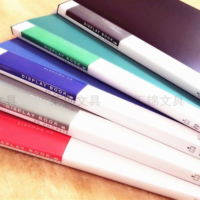 A3文件夹图纸夹8K画册夹办公资料册60页透明插页袋8开素描纸画册