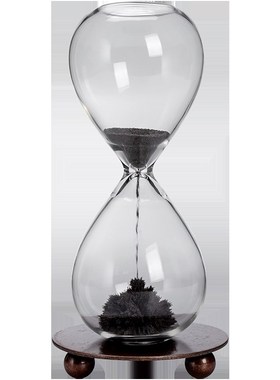 磁铁沙漏计时器创意办公室桌面摆件磁力漏斗流沙家居装饰个性礼物
