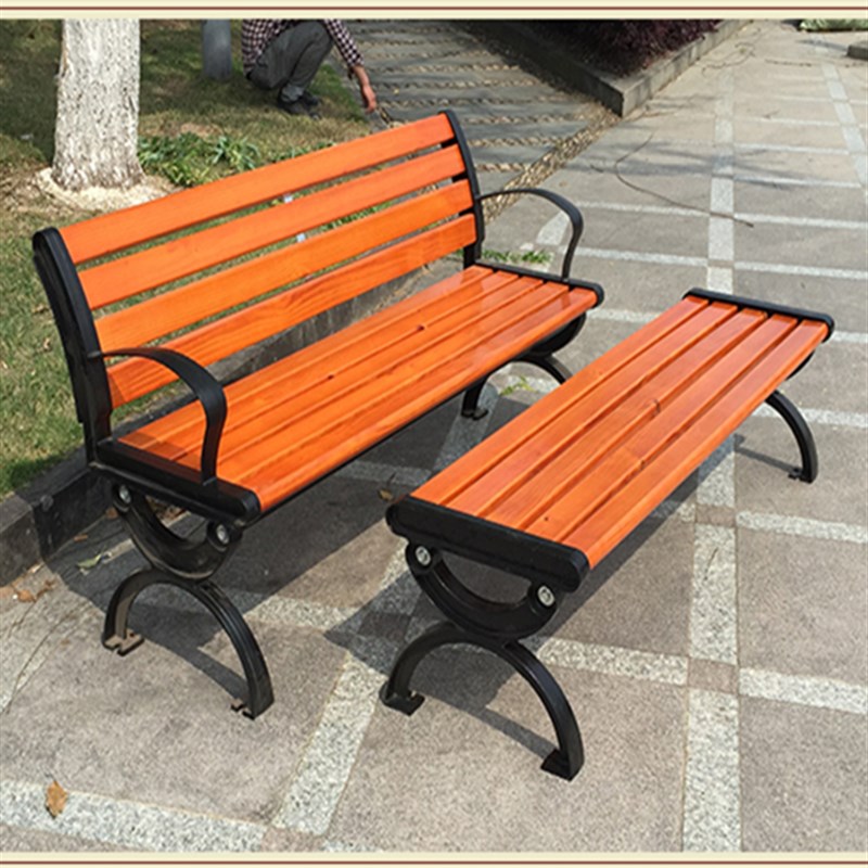 郴州户外公共椅带扶手礼堂椅木制家具厂实木质靠背椅走廊长椅图片