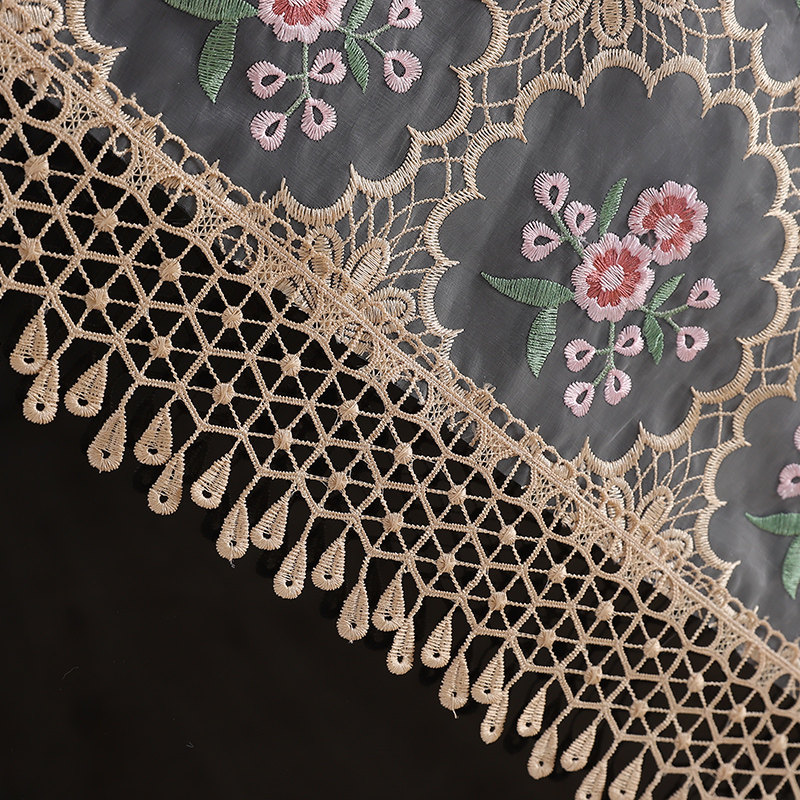 蕾丝电视机盖布55寸电视防尘布简约电视盖巾60寸欧式电视罩防尘罩