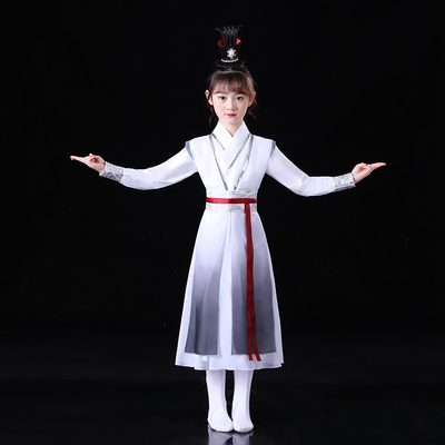 壮志少年儿童演出服国学汉服舞蹈服女童六一舞台表演服男童中国风